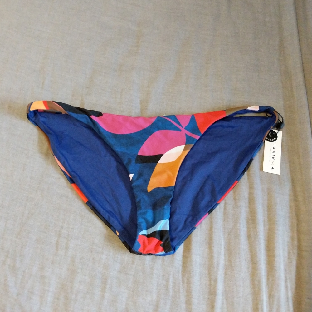 Vitamin A Printed Formentera Blue Swimsuit Bottoms